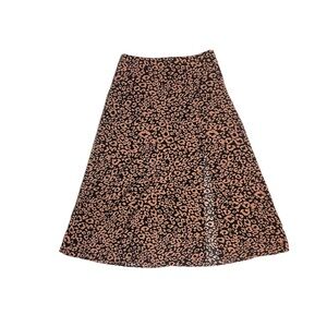 Leopard print long skirt